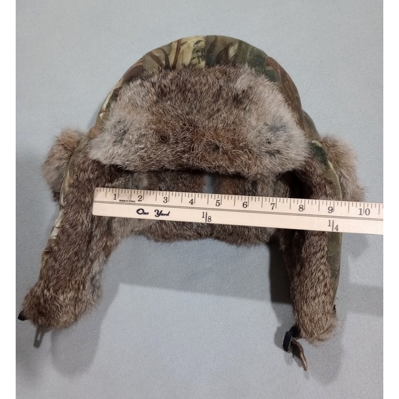 Mad Bomber Cabela's Zonz Woodland Genuine Rabbit Fur Hunting Hat Camo L / XL - Picture 9 of 11